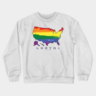 LGBTQ+ US Proud Crewneck Sweatshirt